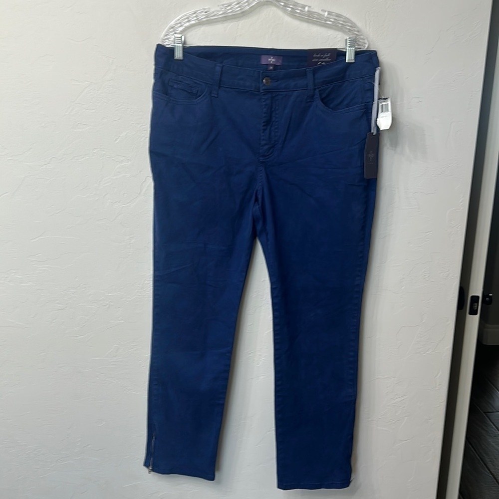 NYDJ ankle blue skinny jeans with Zippers NWT